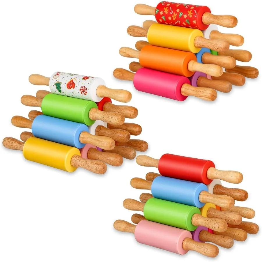 9-дюймовый мини-силиконовый скалка с антипригарной поверхностью и деревянной ручкой для выпечки и поделок. Набор из 30 штук, идеально подходит для
9-дюймовый мини-силиконовый скалка с антипригарной поверхностью и деревянной ручкой для выпечки и поделок. Набор из 30 штук, идеально подходит для