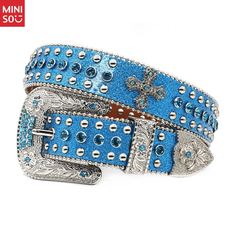 Miniso Y2K Rhinestone Belt Unisex, Full Crystal Punk Waistband, Hip Hop Jeans Chain 
Miniso Y2K Rhinestone Belt Unisex, Full Crystal Punk Waistband, Hip Hop Jeans Chain