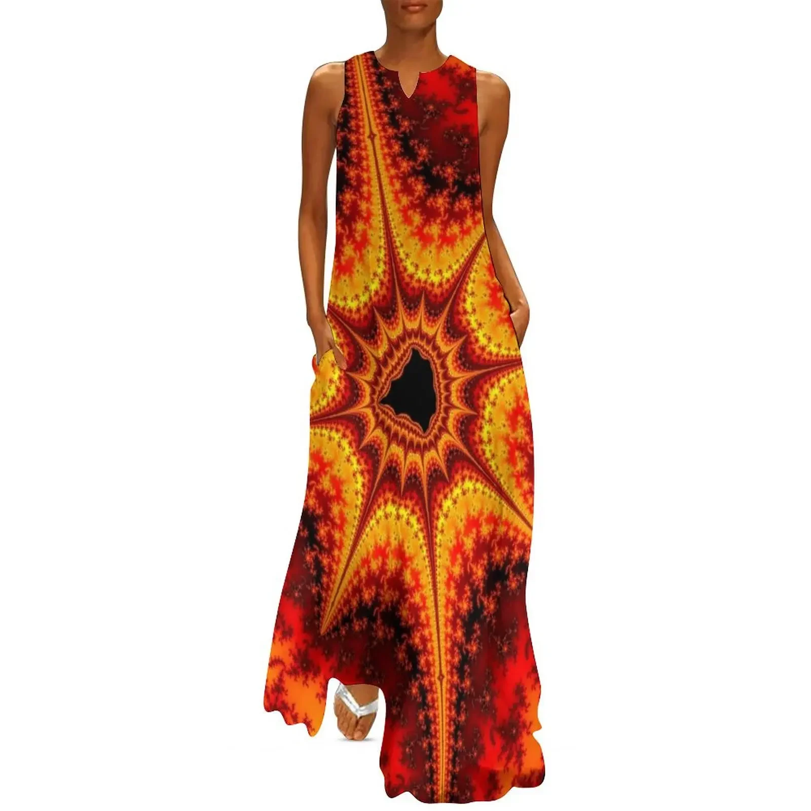 Mandelbrot Fire Burst Fractal Art Print Long Dress Beachwear Cocktail of dresses Dress
Mandelbrot Fire Burst Fractal Art Print Long Dress Beachwear Cocktail of dresses Dress