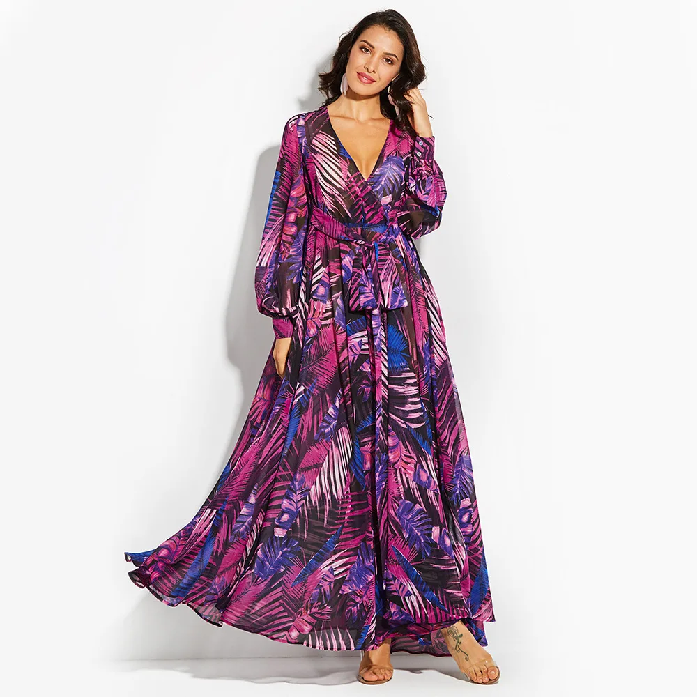 Ladies Summer Dress 2024 Summer Lantern Sleeve Sexy Deep V Print Dress, Green Leaf Dress
Ladies Summer Dress 2024 Summer Lantern Sleeve Sexy Deep V Print Dress, Green Leaf Dress