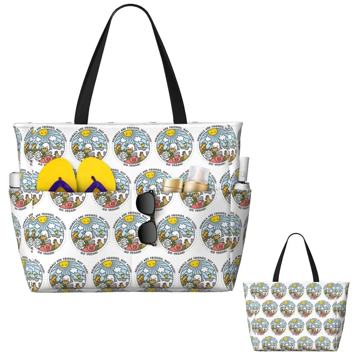 Animals Are Friends, Not Food! Go Vegan Beach Tote Bag Sport Gym Yoga Duffle Large Tote Bag Women Travel Bag Fitness bag
Animals Are Friends, Not Food! Go Vegan Beach Tote Bag Sport Gym Yoga Duffle Large Tote Bag Women Travel Bag Fitness bag