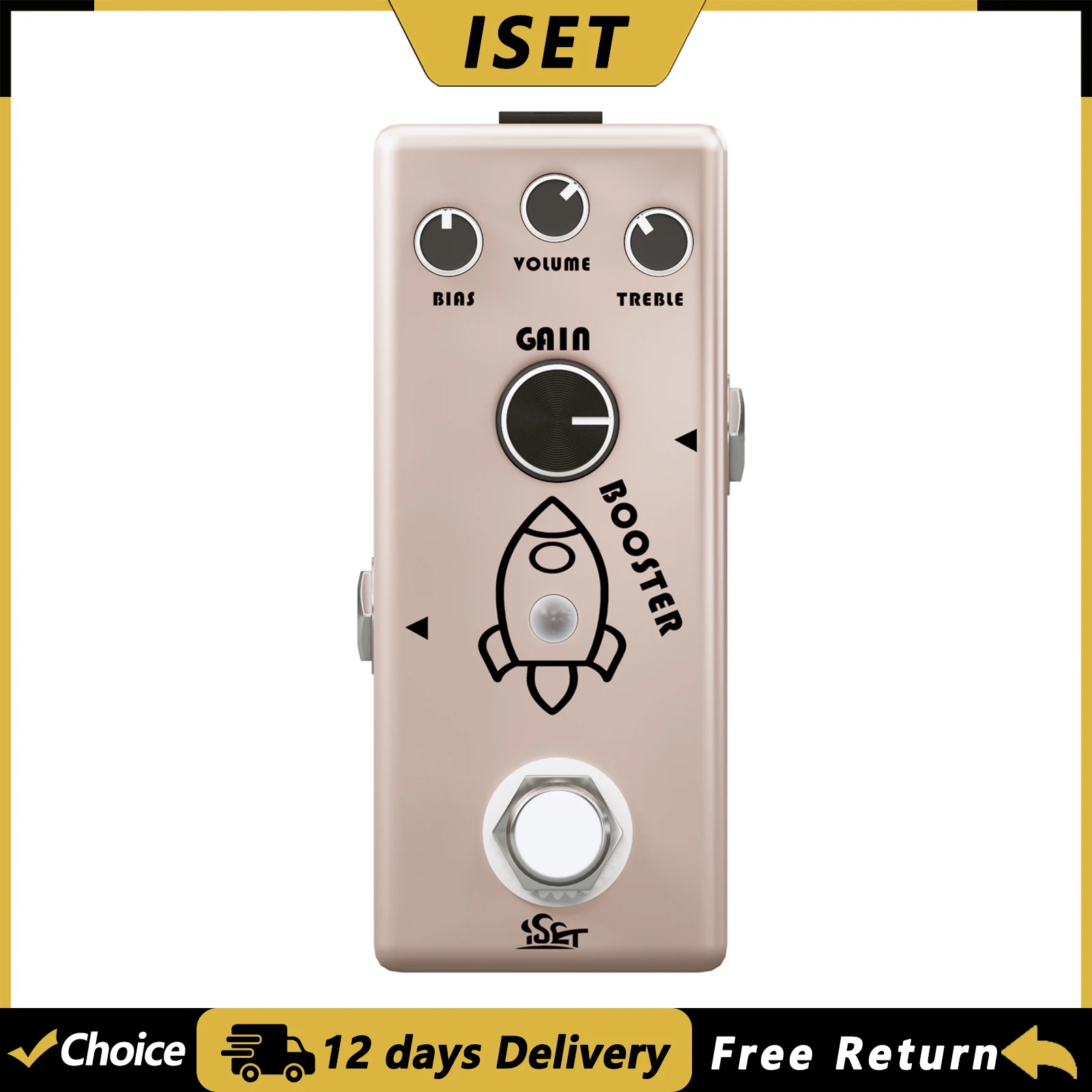 Электрогитарная педаль эффектов ISET PD-10 Booster: аналоговый эффект Rocket Boost, True Bypass, для гитары и бас-гитары, аксессуары
Электрогитарная педаль эффектов ISET PD-10 Booster: аналоговый эффект Rocket Boost, True Bypass, для гитары и бас-гитары, аксессуары