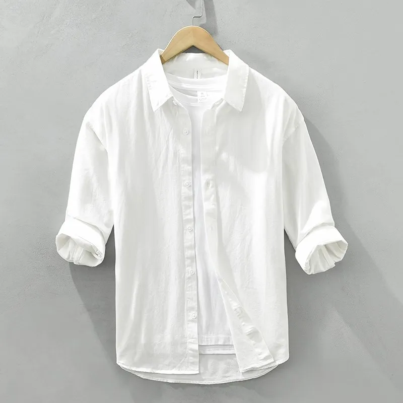 New 2023 Men's Thin Cotton Casual Shirt Loose Fit Summer Fashionable Seven-Quarter Sleeve Pure Cotton Soft Luster Shirt
New 2023 Men's Thin Cotton Casual Shirt Loose Fit Summer Fashionable Seven-Quarter Sleeve Pure Cotton Soft Luster Shirt