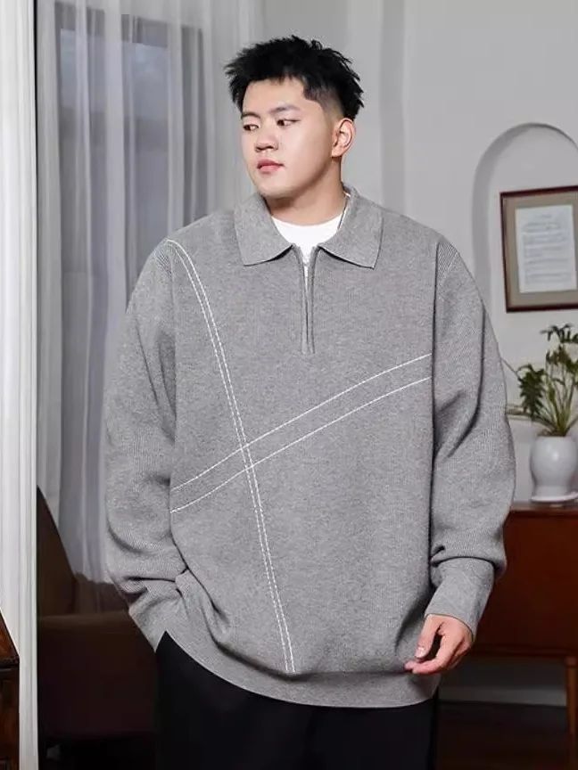 Extra Large Size Men's Knitwear f Zipper Collared Loose Fit Trendy Brand Sweater American Casual Sle Fall Season Long Sl...
Extra Large Size Men's Knitwear f Zipper Collared Loose Fit Trendy Brand Sweater American Casual Sle Fall Season Long Sl...