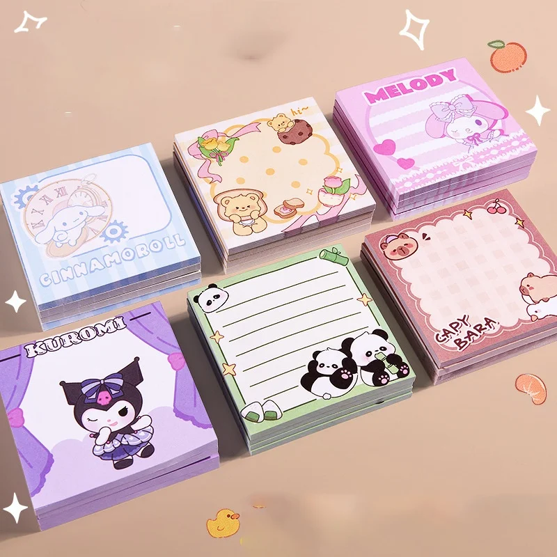 24pcs/lot Sanrio Kuromi Cinnamoroll Capybara Memo Pad Creative N Times Stationery Label Notepad Bookmark Post School Supplies
24pcs/lot Sanrio Kuromi Cinnamoroll Capybara Memo Pad Creative N Times Stationery Label Notepad Bookmark Post School Supplies