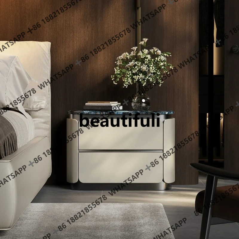 Italian Minimalist Bedside Table Home Bedroom Modern Minimalist Marble Light Luxury High-end Sense
Italian Minimalist Bedside Table Home Bedroom Modern Minimalist Marble Light Luxury High-end Sense