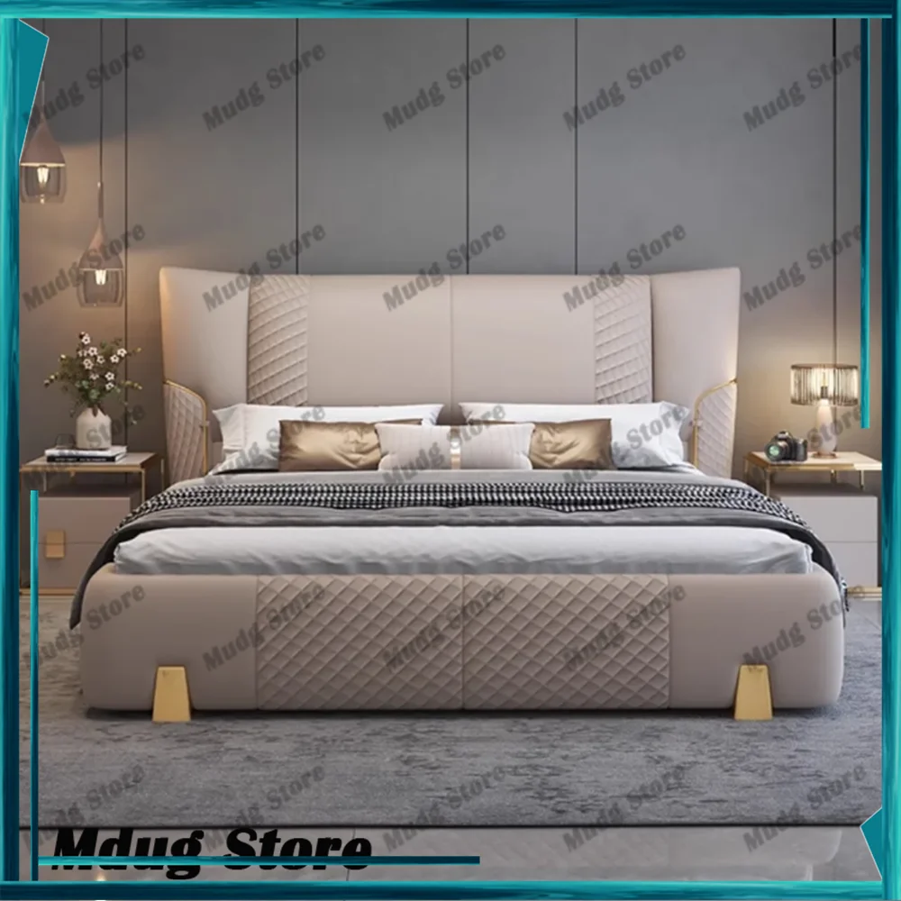 Luxury Nordic Bed Queen Upholstered Sleeping Double Bed Lounge Frame Muebles Para Dormitorio Bedroom Furniture Decoration
Luxury Nordic Bed Queen Upholstered Sleeping Double Bed Lounge Frame Muebles Para Dormitorio Bedroom Furniture Decoration