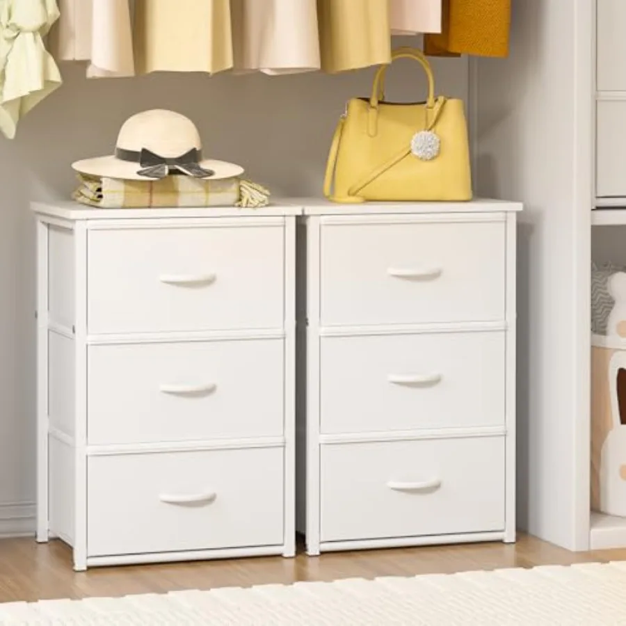 2-Pack Stackable Storage Drawers 6 Drawers Total,White Closet Organizer with Wooden Top and Metal Frame, Freestanding or Stacka
2-Pack Stackable Storage Drawers 6 Drawers Total,White Closet Organizer with Wooden Top and Metal Frame, Freestanding or Stacka