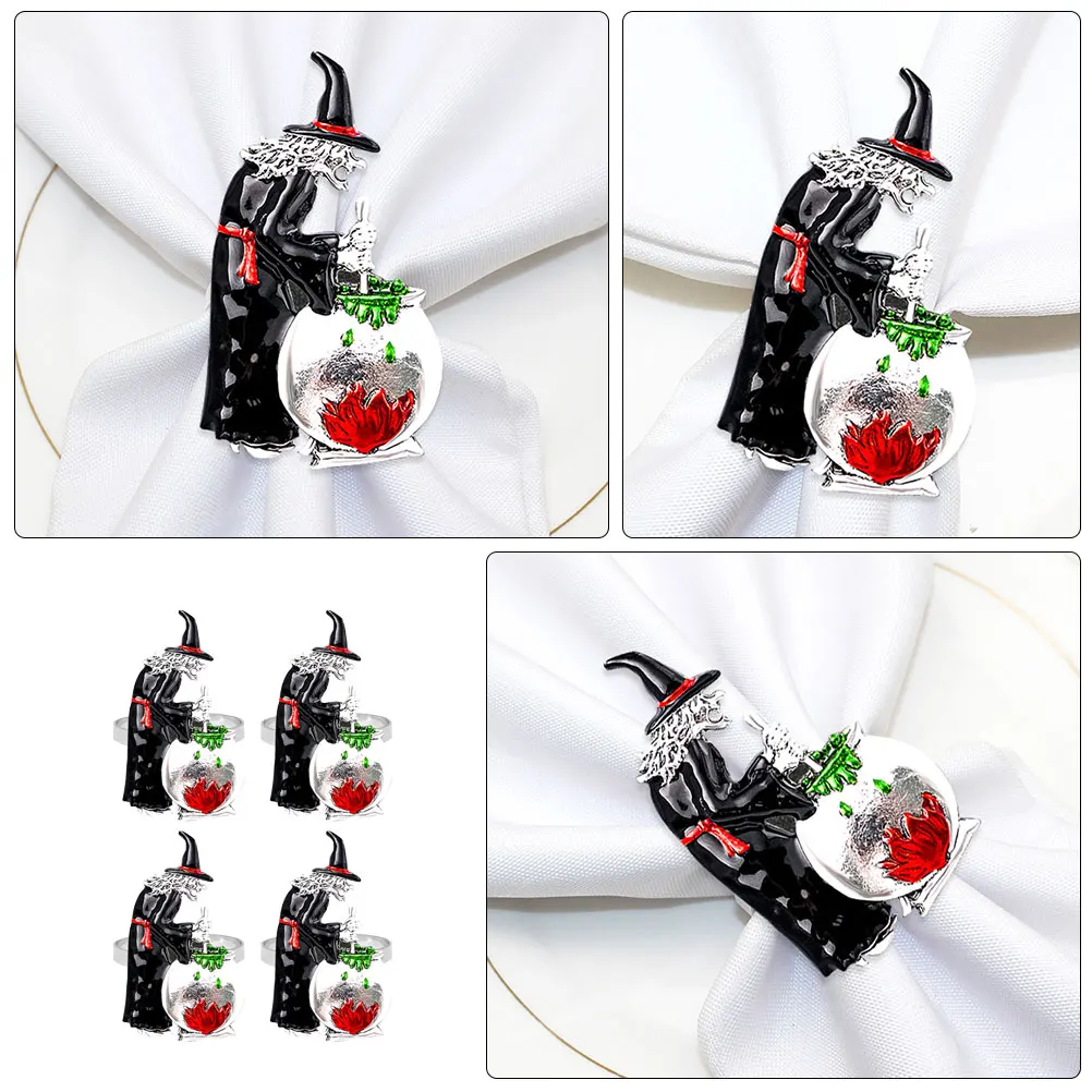 4pcs Halloween Witch Rings Cute Metal Holders For Party Lightweight Portable Dining Table Accessories Restaurant Ring Buckle 
4pcs Halloween Witch Rings Cute Metal Holders For Party Lightweight Portable Dining Table Accessories Restaurant Ring Buckle