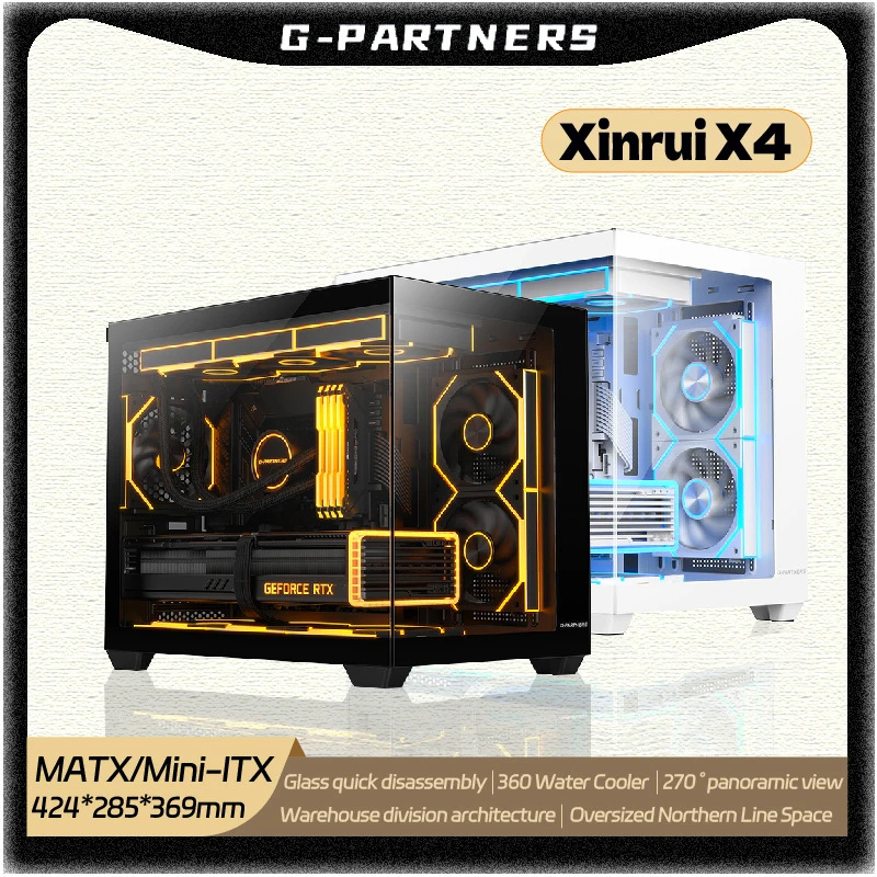 G-PARTNERS Xinrui X4 MATX/Mini-ITX PC Case Sea View Room 360 Water Cooling USB3.0 Desktop Computer case gabinetes gamer
G-PARTNERS Xinrui X4 MATX/Mini-ITX PC Case Sea View Room 360 Water Cooling USB3.0 Desktop Computer case gabinetes gamer