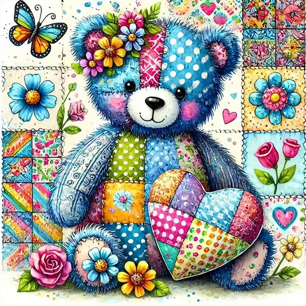 Patchwork Teddy Bear with Heart Jigsaw Puzzle, Whimsical Quilt Art Decor Brain Challenge Scenic Art Puzzle for Gift
Patchwork Teddy Bear with Heart Jigsaw Puzzle, Whimsical Quilt Art Decor Brain Challenge Scenic Art Puzzle for Gift