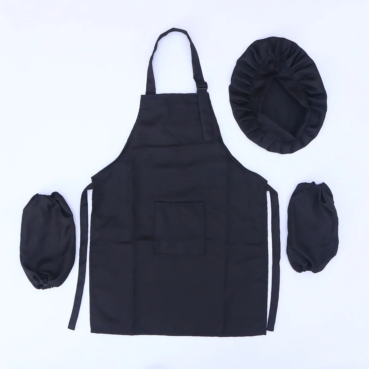 3 Pcs Apron Hat Sleeve Cooking Mitt Kids Suit for Play Korean Version Black Child
3 Pcs Apron Hat Sleeve Cooking Mitt Kids Suit for Play Korean Version Black Child