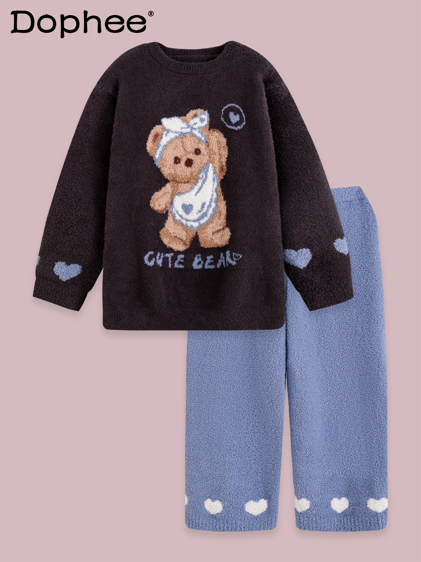 2025 New Japanese Style Cartoon Autumn Winter Cute Pajamas for Women Coral Fleece Thickened Semi-Thin Fleece Wearable Homewear
2025 New Japanese Style Cartoon Autumn Winter Cute Pajamas for Women Coral Fleece Thickened Semi-Thin Fleece Wearable Homewear