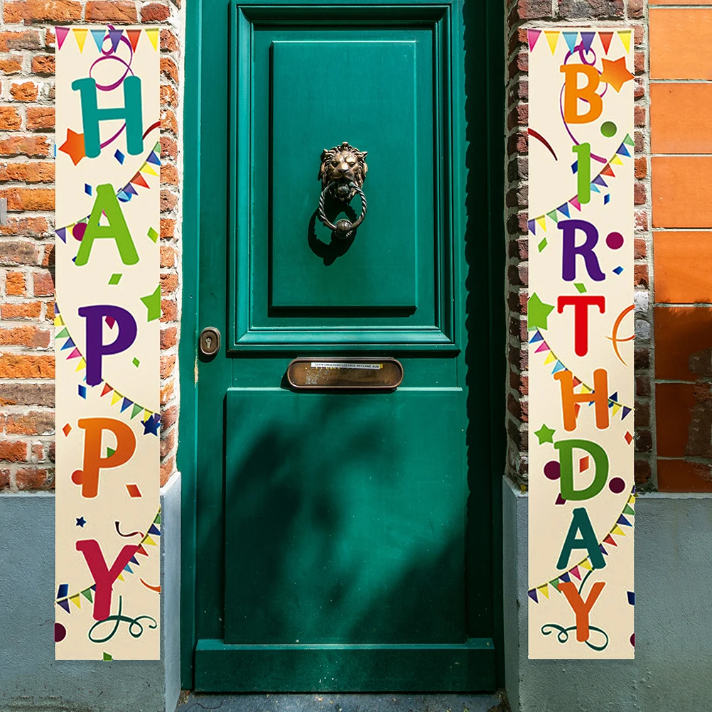 1Pair Door Curtain for Birthday Party Decoration Creative Colorful Door Couplets Hanging Banner for Photo Backdrop Festive
1Pair Door Curtain for Birthday Party Decoration Creative Colorful Door Couplets Hanging Banner for Photo Backdrop Festive