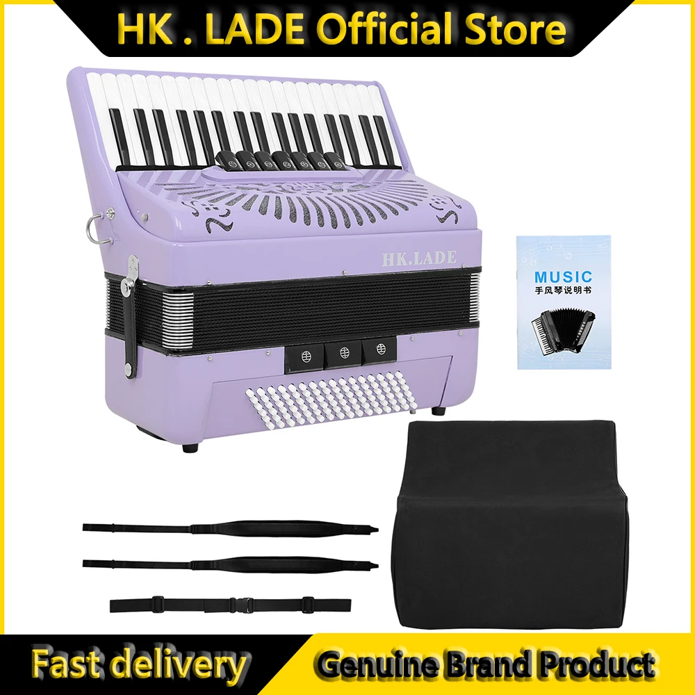 HK.LADE AH-280 Accordion 37 Keys 96 Bass Multi-register Accordion with Bag Strap Keyboard Instrument for Grading Performance
HK.LADE AH-280 Accordion 37 Keys 96 Bass Multi-register Accordion with Bag Strap Keyboard Instrument for Grading Performance