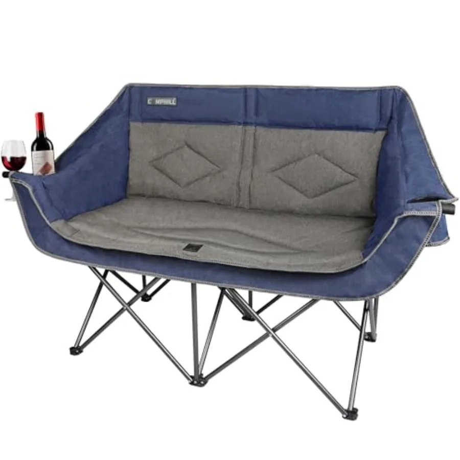 Oversized Double Camping Chair for Outdoor Fishing, Sports and Patio Use Heavy Duty 2-Person Folding Loveseat with Padded Blue
Oversized Double Camping Chair for Outdoor Fishing, Sports and Patio Use Heavy Duty 2-Person Folding Loveseat with Padded Blue