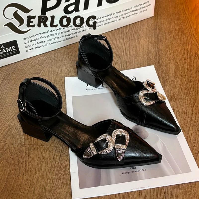 Women Heeled Sandals Pointed Toe Chunky Shoes 2025 Trend New Designer Summer Sexy Woman Buckle Pumps Dress Party Zapatillas
Women Heeled Sandals Pointed Toe Chunky Shoes 2025 Trend New Designer Summer Sexy Woman Buckle Pumps Dress Party Zapatillas