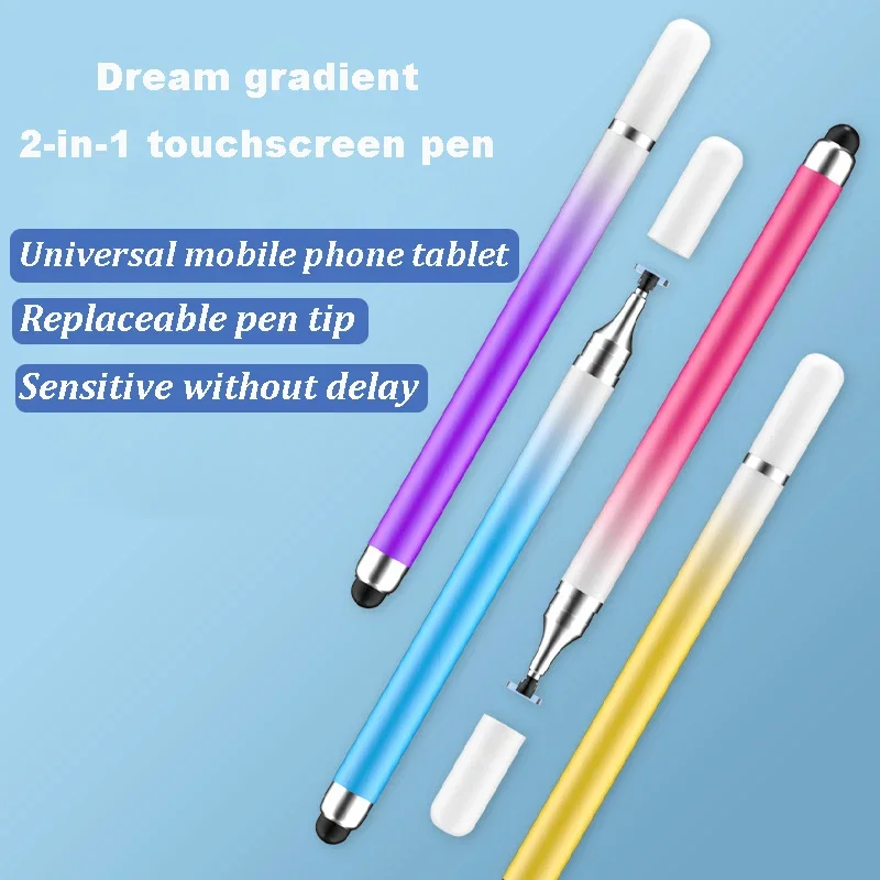 Macaron Gradient Color Dual Tip Stylus Round Silicone Tip Dual Purpose Stylus Phone Tablet Stylus Clip Drawing Capacitive Pen
Macaron Gradient Color Dual Tip Stylus Round Silicone Tip Dual Purpose Stylus Phone Tablet Stylus Clip Drawing Capacitive Pen