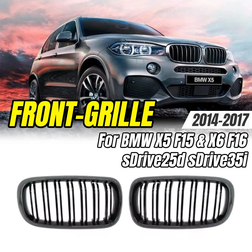 Glossy Black Racing Front Grille For BMW X5 F15 X6 F16 2014-2017 sDrive25d sDrive35i Car Styling Upgrade Accessories
Glossy Black Racing Front Grille For BMW X5 F15 X6 F16 2014-2017 sDrive25d sDrive35i Car Styling Upgrade Accessories