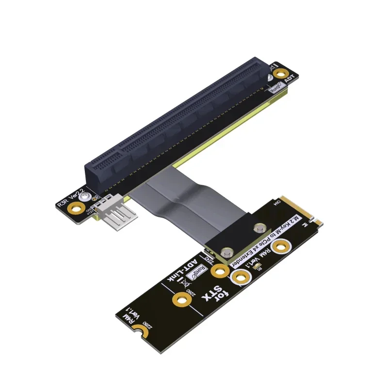 M.2 NVMe M KEY для материнской платы STX, графический удлинитель-адаптер, кабель для PCIE 3,0 X16 M2 на 90 градусов, прямоугольный, 16x
M.2 NVMe M KEY для материнской платы STX, графический удлинитель-адаптер, кабель для PCIE 3,0 X16 M2 на 90 градусов, прямоугольный, 16x