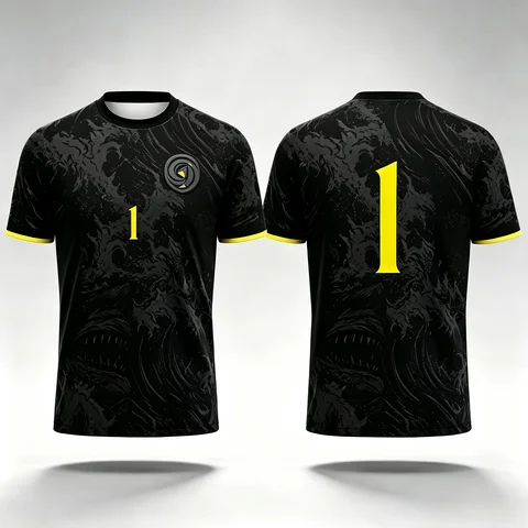 Number 1 personalized printed short sleeved jersey, available in multiple colors for men's and women's football sports tops