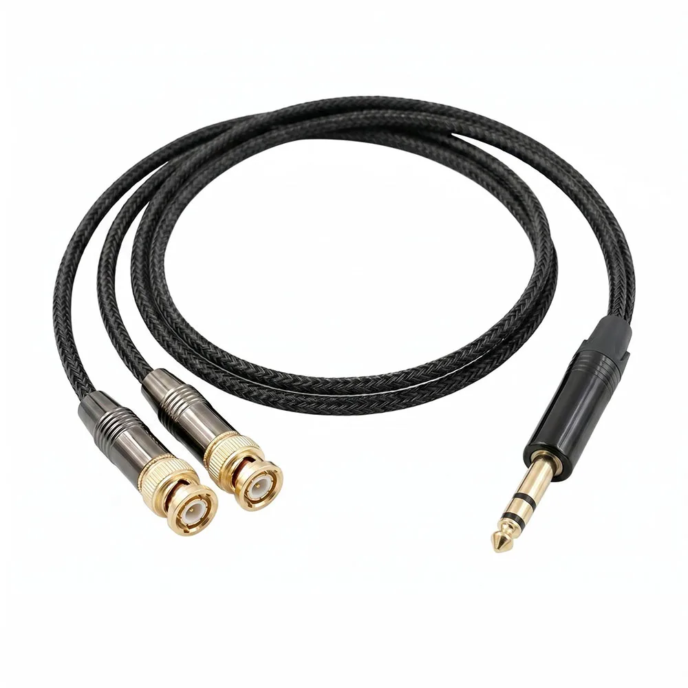 Aouyade 6.35mm Male TRS 1/4 to +/- BNC Male Audio Low Noise Quad Cable For Quant-asylum
Aouyade 6.35mm Male TRS 1/4 to +/- BNC Male Audio Low Noise Quad Cable For Quant-asylum
