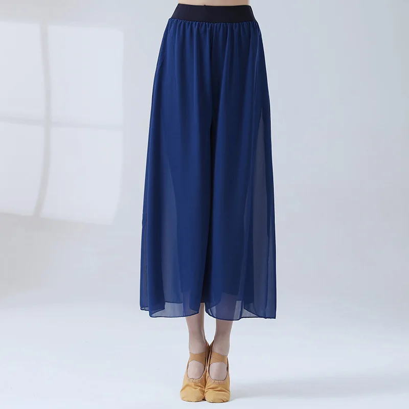 Classical Dance Chiffon Culottes For Women 2 Layer Wide-leg Pants Modern Dance Loose Flowing Practice Chinese Folk Dance Costume
Classical Dance Chiffon Culottes For Women 2 Layer Wide-leg Pants Modern Dance Loose Flowing Practice Chinese Folk Dance Costume
