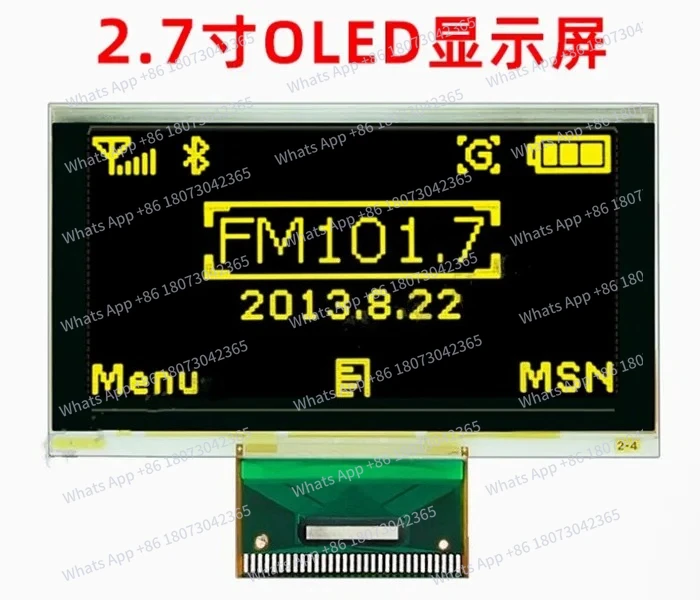 2,7-дюймовый 31-контактный желтый экран SSD1325, интерфейс 128*64
2,7-дюймовый 31-контактный желтый экран SSD1325, интерфейс 128*64