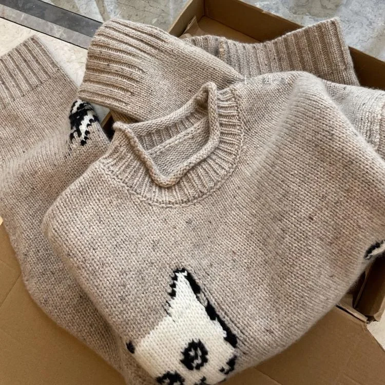 Nordic Sle Women's Knitted Sweater Head Embroidery Cuffed oulder Drop oulder Winter Faion Casual Comfortable Top
Nordic Sle Women's Knitted Sweater Head Embroidery Cuffed oulder Drop oulder Winter Faion Casual Comfortable Top