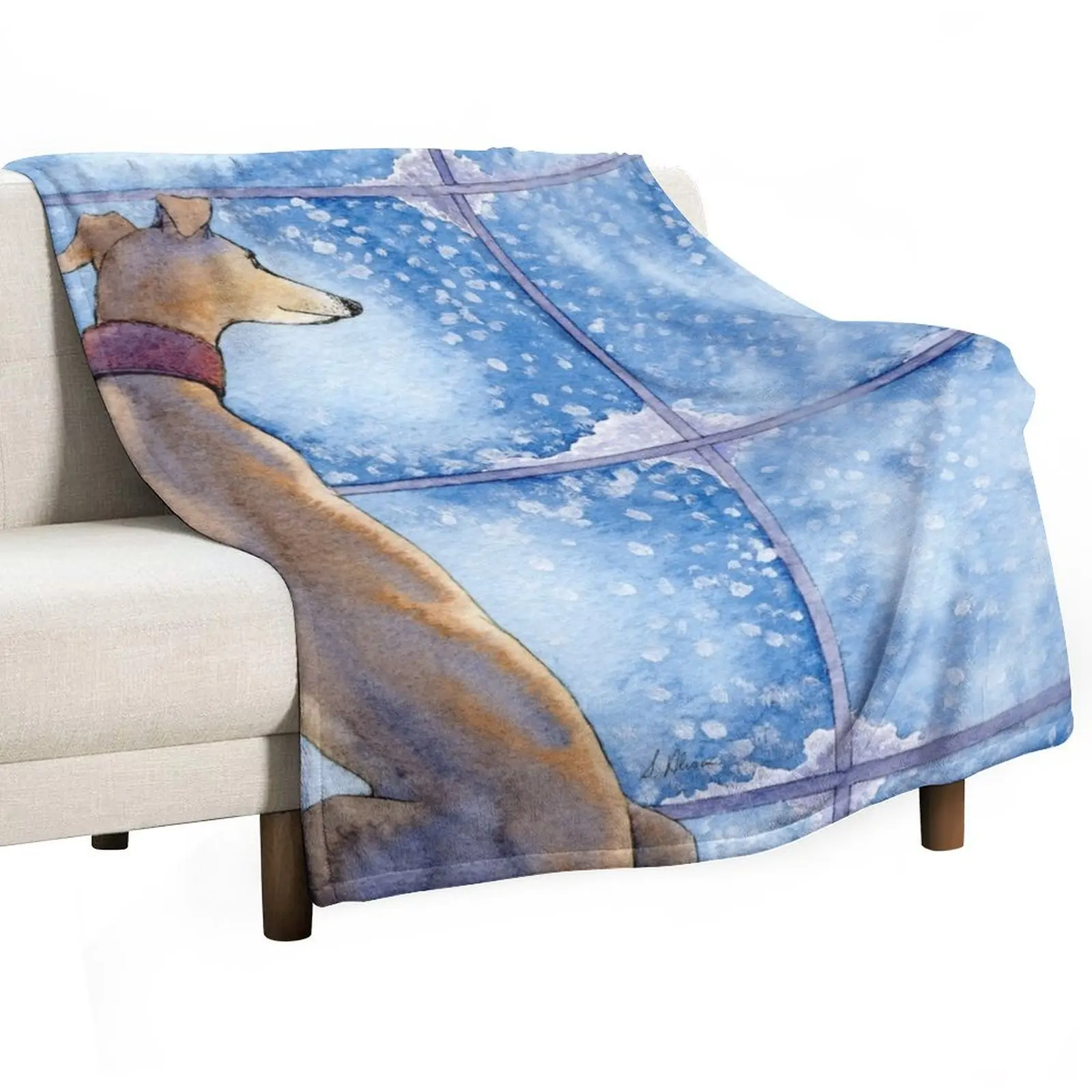 Greyhound dog sits in the warm watching the snow fall outside Throw Blanket bed plaid Shaggy wednesday Blankets
Greyhound dog sits in the warm watching the snow fall outside Throw Blanket bed plaid Shaggy wednesday Blankets
