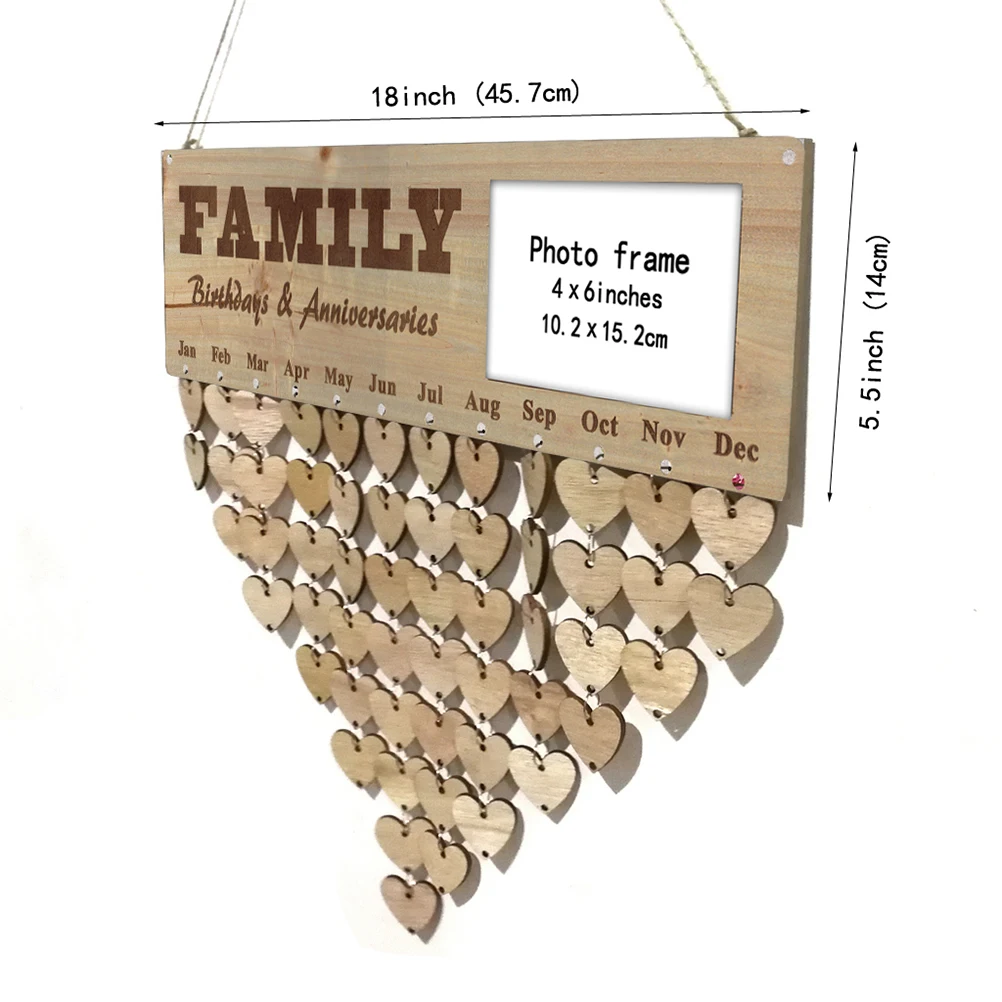 Wooden Birthday Decor Hanging Hanging Calendar Reminder Board Calendar Notice Gift Family Anniversary
Wooden Birthday Decor Hanging Hanging Calendar Reminder Board Calendar Notice Gift Family Anniversary