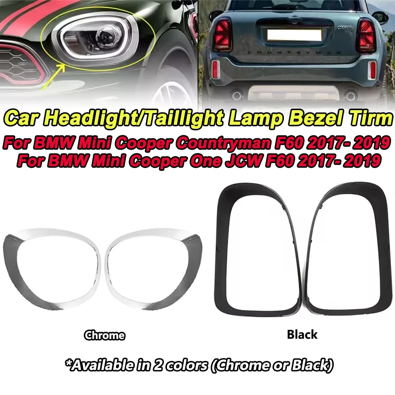Накладка на рамку фар автомобиля/заднего фонаря для BMW Mini Cooper One JCW/Countryman F60 2017-2019, накладка на переднюю/заднюю фару
Накладка на рамку фар автомобиля/заднего фонаря для BMW Mini Cooper One JCW/Countryman F60 2017-2019, накладка на переднюю/заднюю фару