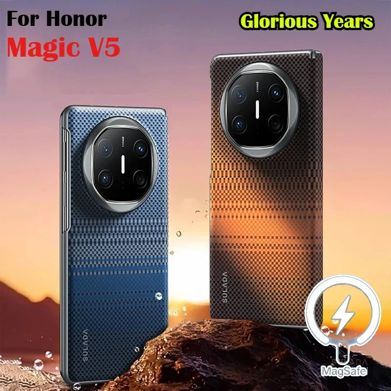 Закатный градиентный кевларовый узор для Magsafe Funda для New Honor Magic V5 V3 VS3, деловой кожаный противоударный защитный жесткий чехол
Закатный градиентный кевларовый узор для Magsafe Funda для New Honor Magic V5 V3 VS3, деловой кожаный противоударный защитный жесткий чехол