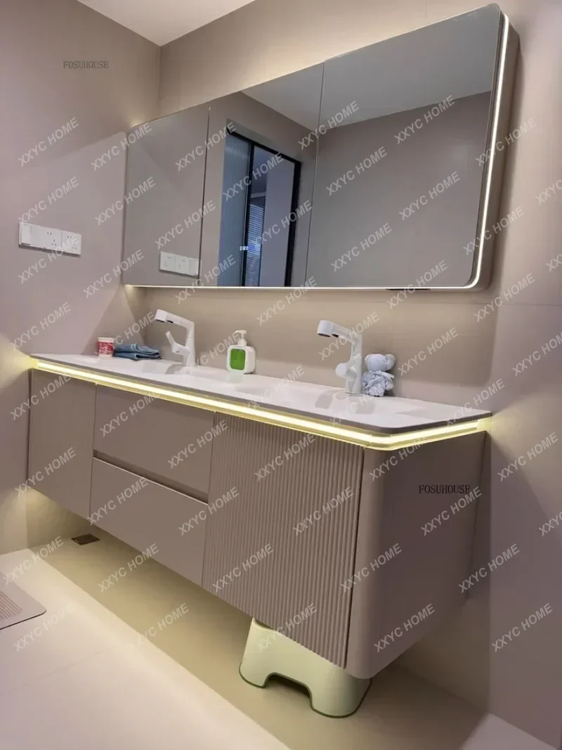 Luxury Bathroom Vanity Cabinets Set Modern Slate Single Double Basin Oak Storage Bathroom Sink Cabinet with Mirror
Luxury Bathroom Vanity Cabinets Set Modern Slate Single Double Basin Oak Storage Bathroom Sink Cabinet with Mirror