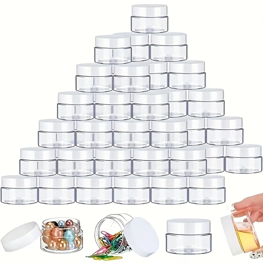 200pcs 2 Oz Empty Plastic Jars Round Clear Cosmetic Container Jars With Lids Small Makeup Clear Jars With Lids For Travel Storage Lotion Cream Eye Shadow Jewelry Paint Ointments Samples
200pcs 2 Oz Empty Plastic Jars Round Clear Cosmetic Container Jars With Lids Small Makeup Clear Jars With Lids For Travel Storage Lotion Cream Eye Shadow Jewelry Paint Ointments Samples