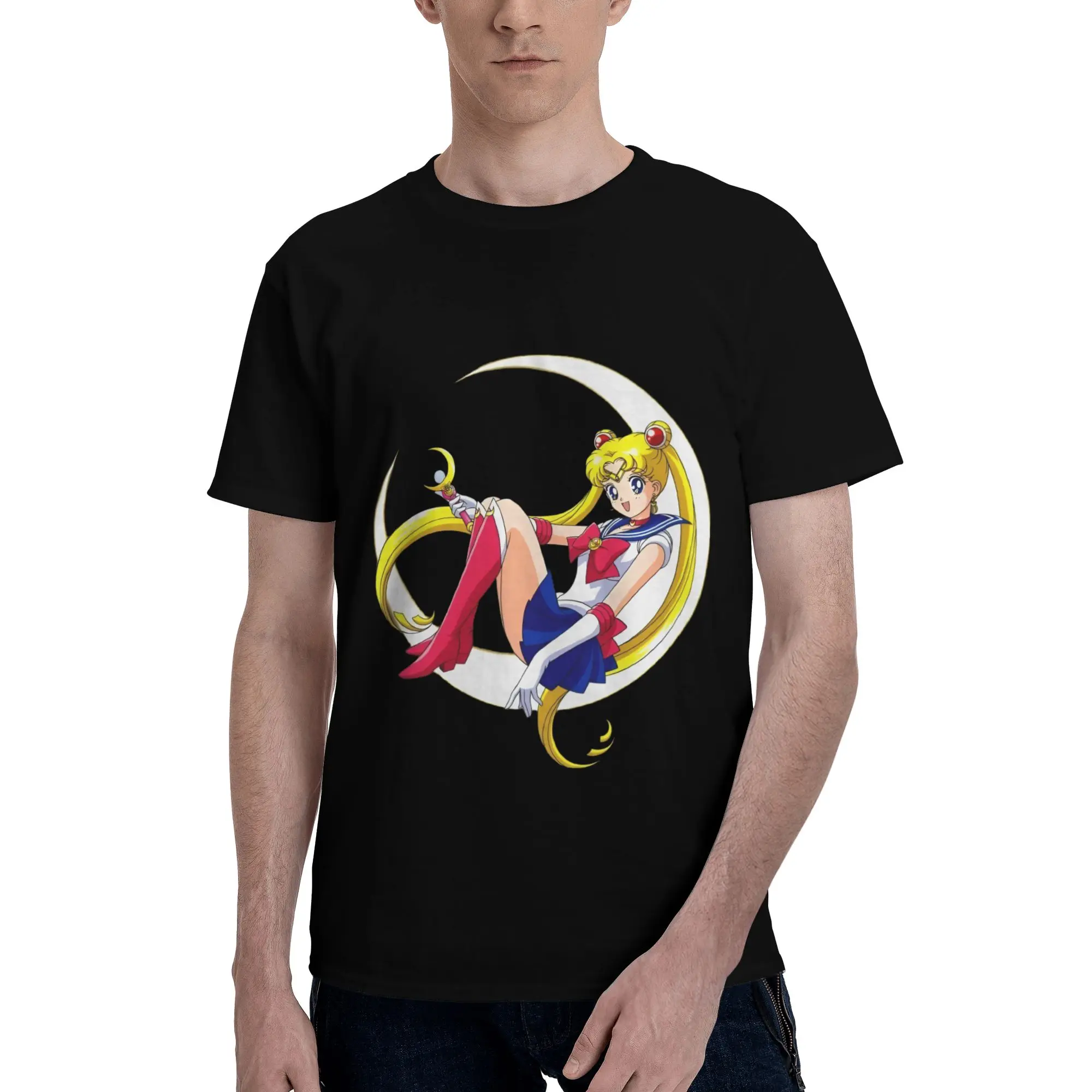 Custom Sailors Anime Moons T Shirts Men 100% Cotton Tees Tsukino Usagi Tshirts Short-Sleeve Fashion T-shirt Clothes
Custom Sailors Anime Moons T Shirts Men 100% Cotton Tees Tsukino Usagi Tshirts Short-Sleeve Fashion T-shirt Clothes