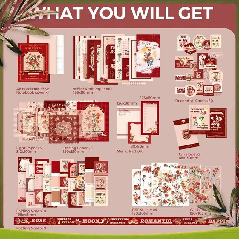 New-Scrapbooking Kit, Vintage Collection, Perfect For Bullet-Scrapbooking Materials, Planner DIY Art Crafts
New-Scrapbooking Kit, Vintage Collection, Perfect For Bullet-Scrapbooking Materials, Planner DIY Art Crafts
