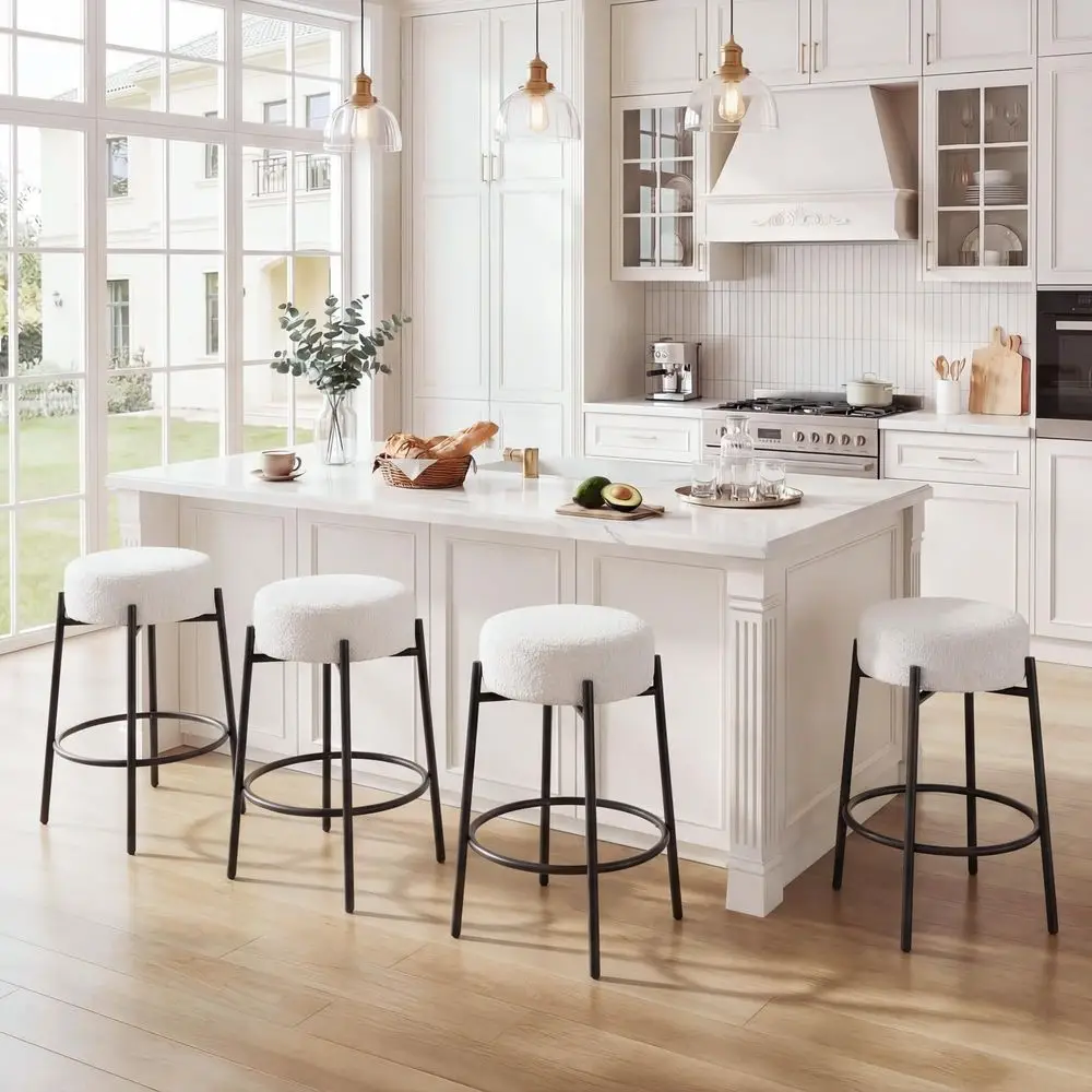 Backless Counter Stools Set of 4, Modern Swivel Bar Stools with Round Seat amp Metal Legs, 26 Counter Height Chair for Kitchen
Backless Counter Stools Set of 4, Modern Swivel Bar Stools with Round Seat amp Metal Legs, 26 Counter Height Chair for Kitchen