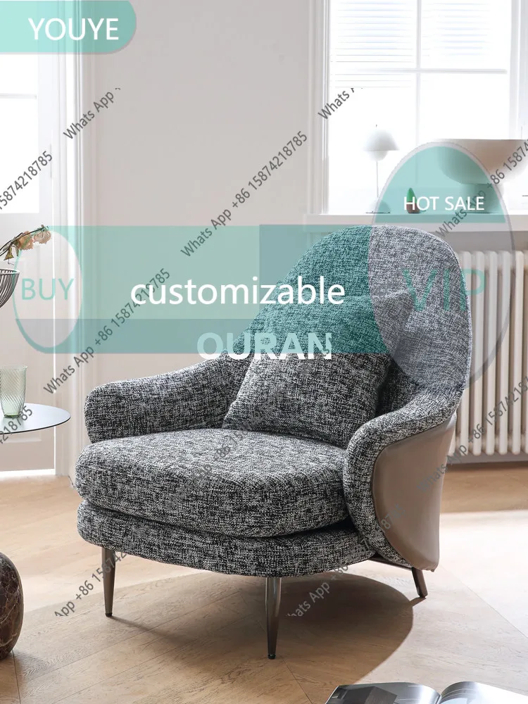 yW Italian minimalist single sofa chair model room large apartment living room designer fabric casual tiger chair 1
yW Italian minimalist single sofa chair model room large apartment living room designer fabric casual tiger chair 1