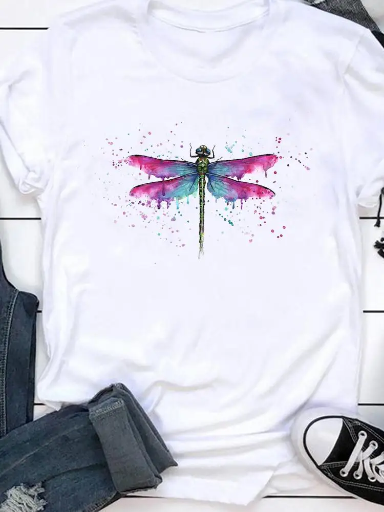 Short Sleeve Clothes Women Print Fashion Summer Casual Dragonfly Sweet 90s Clothing Graphic T Shirt Tee T-shirt Female Top
Short Sleeve Clothes Women Print Fashion Summer Casual Dragonfly Sweet 90s Clothing Graphic T Shirt Tee T-shirt Female Top