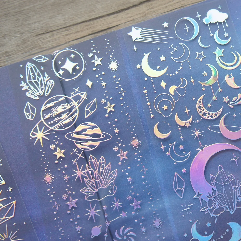 10 Sheets Laser Butterfly Moon Star Gear Snowflake PVC Sticker Gift Tag Gift Decoration Scrapbooking Background DIY Sticker
10 Sheets Laser Butterfly Moon Star Gear Snowflake PVC Sticker Gift Tag Gift Decoration Scrapbooking Background DIY Sticker