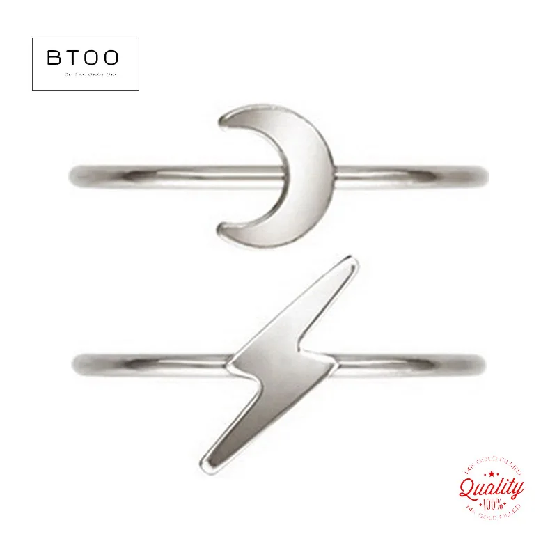 925 Sterling Silver Moon/Lightning Stacking Ring Size 5/6/7/8 Wholesale BULK DIY Jewelry Findings
925 Sterling Silver Moon/Lightning Stacking Ring Size 5/6/7/8 Wholesale BULK DIY Jewelry Findings