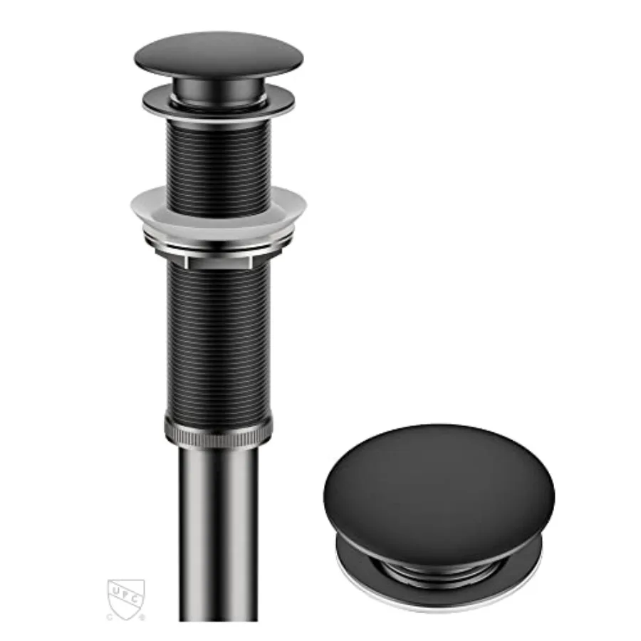 Bathroom Sink Pop-Up Drain Assembly in for Vessel Sinks and Sinks without Overflow, with Extended Thread for Thicker Countertop
Bathroom Sink Pop-Up Drain Assembly in for Vessel Sinks and Sinks without Overflow, with Extended Thread for Thicker Countertop