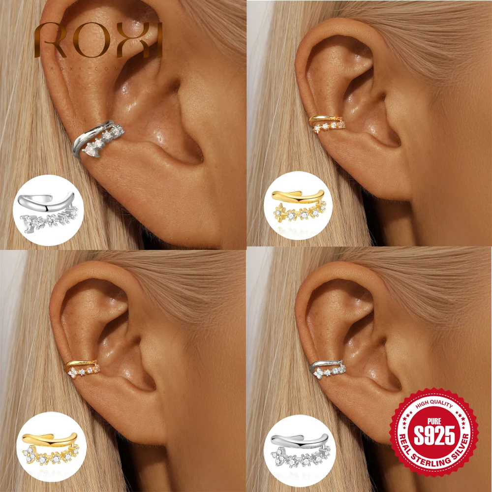 ROXI 925 Sterling Silver Star CZ Non Pierced Ear Cuff Earring 1PC Hypoallergenic No Hole Helix Clip On Jewelry Gift
ROXI 925 Sterling Silver Star CZ Non Pierced Ear Cuff Earring 1PC Hypoallergenic No Hole Helix Clip On Jewelry Gift