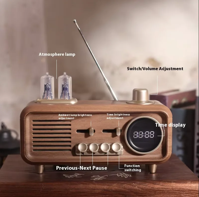 Vofull Retro Wooden Alarm Clock Radio Speaker Rechargeable 1500mhA Battery AS32 TWS Portable Radio TF Best Vintage Retro Radio
Vofull Retro Wooden Alarm Clock Radio Speaker Rechargeable 1500mhA Battery AS32 TWS Portable Radio TF Best Vintage Retro Radio