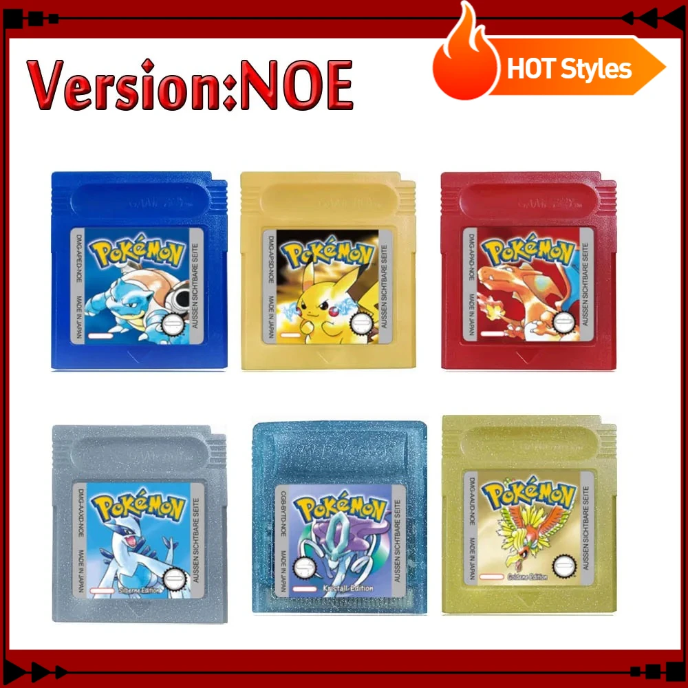 Игровой картридж Pokemon NOE Version Blau Gelb Goldene Kristall Rot Silberne для GBC, высокое качество
Игровой картридж Pokemon NOE Version Blau Gelb Goldene Kristall Rot Silberne для GBC, высокое качество
