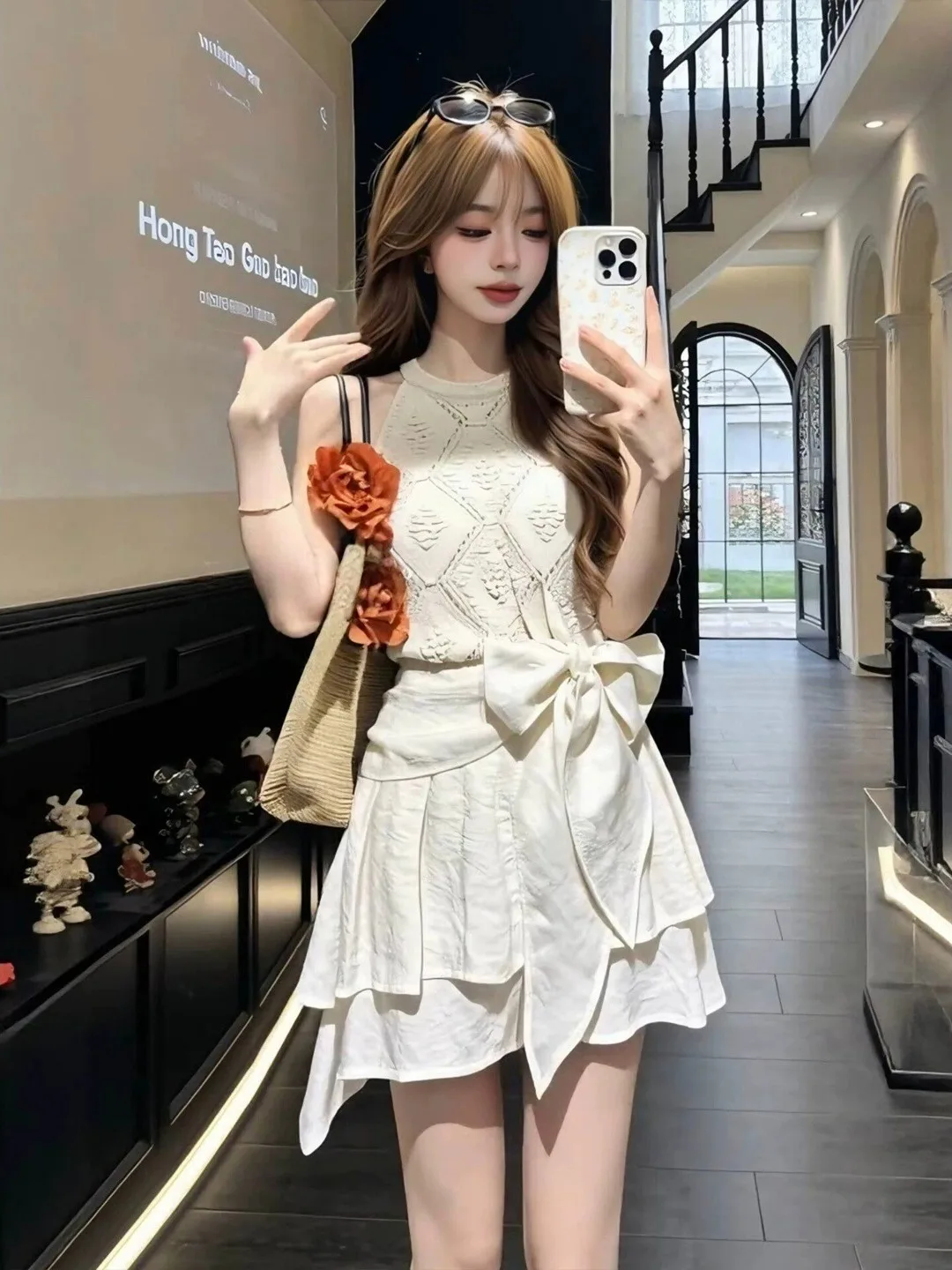 Sweet Hollow out Neckline Sleeveless High Waist plus Size Short Skirt Summer Beautiful Two Piece Set Asymmetrical Design Brea...
Sweet Hollow out Neckline Sleeveless High Waist plus Size Short Skirt Summer Beautiful Two Piece Set Asymmetrical Design Brea...