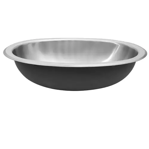 Oval Stainless Steel Sink 16x11x5 Inches For RV, Outdoor Kitchen, Bathroom And Laundry With Drain
Oval Stainless Steel Sink 16x11x5 Inches For RV, Outdoor Kitchen, Bathroom And Laundry With Drain