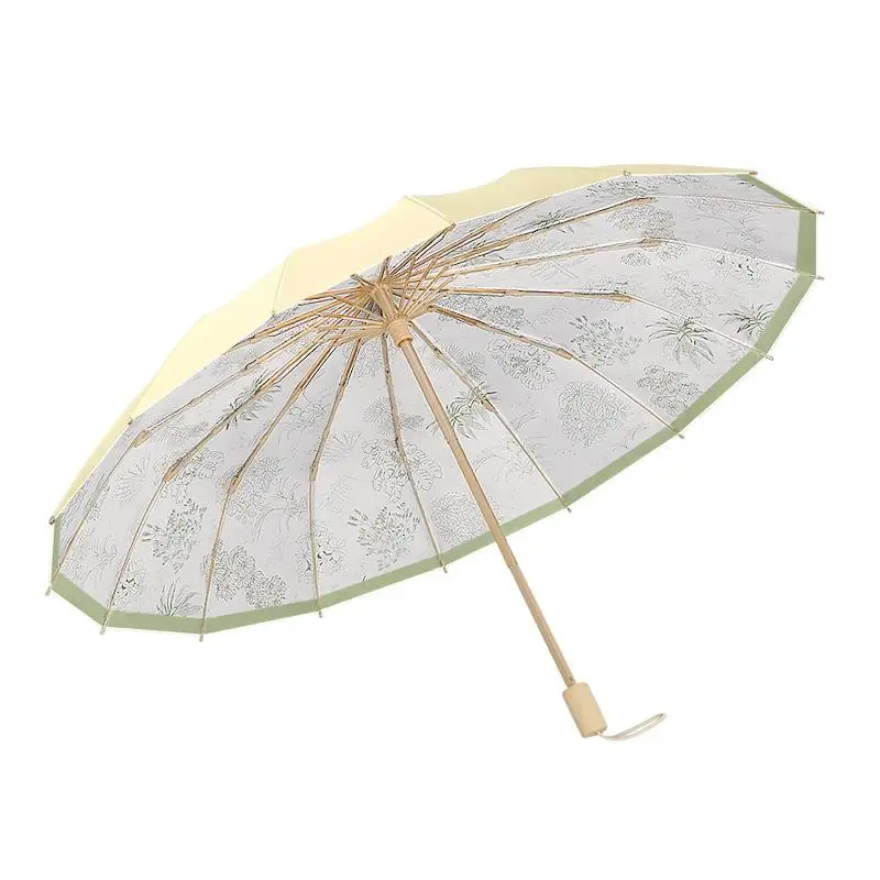 16-Bone 30-fold new color glue sunscreen and UV protection French weather and rain sun umbrella
16-Bone 30-fold new color glue sunscreen and UV protection French weather and rain sun umbrella