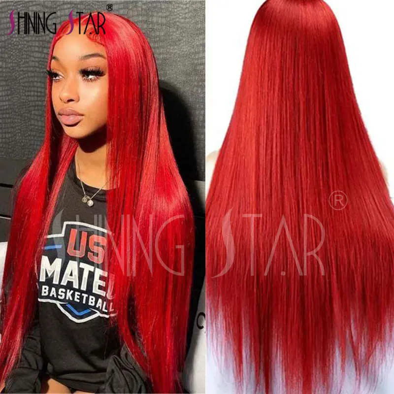 13x6 Red Colored Straight Lace Frontal Human Hair Wig Transparent Hd Lace Front Wigs For Women 13X4 Brazilian Lace Front Wigs
13x6 Red Colored Straight Lace Frontal Human Hair Wig Transparent Hd Lace Front Wigs For Women 13X4 Brazilian Lace Front Wigs